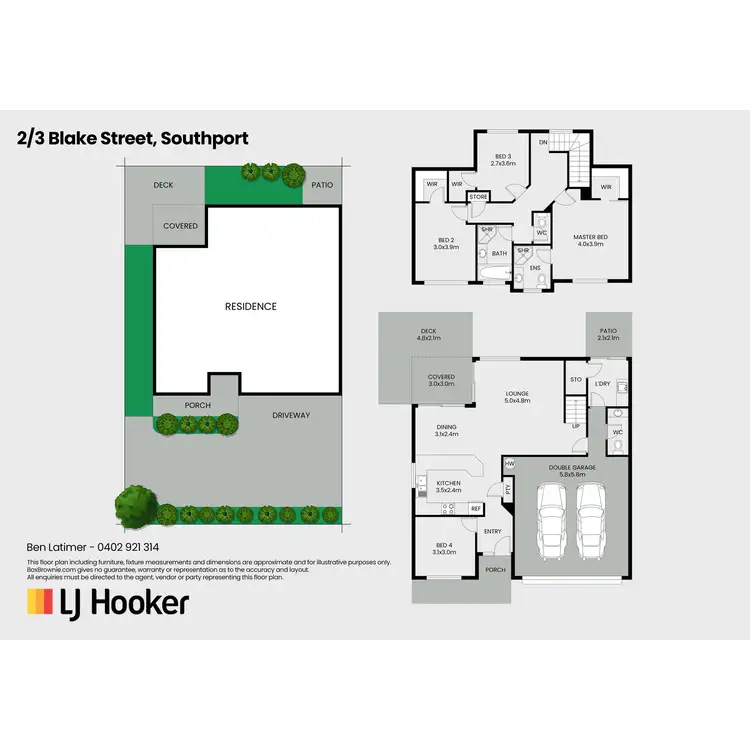 Floorplan of Homely townhouse listing, 2/3 Blake, Southport QLD 4215