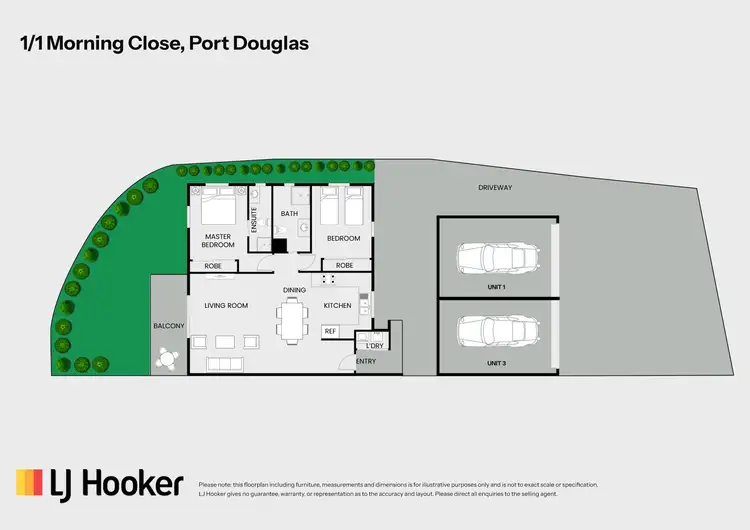 Floorplan of Homely unit listing, 1/1 Morning Close, Port Douglas QLD 4877