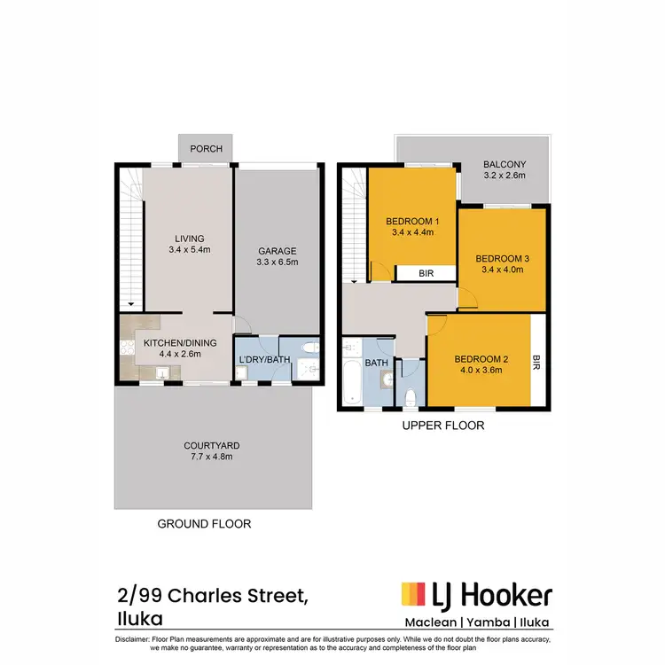 Floorplan of Homely townhouse listing, Unit 2/99 Charles Street, Iluka NSW 2466