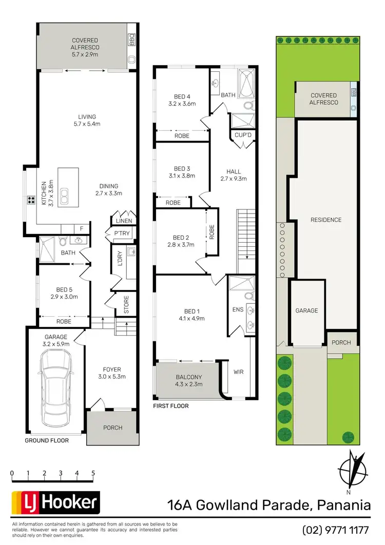 Floorplan of Homely semi-detached listing, 16A Gowlland Parade, Panania NSW 2213