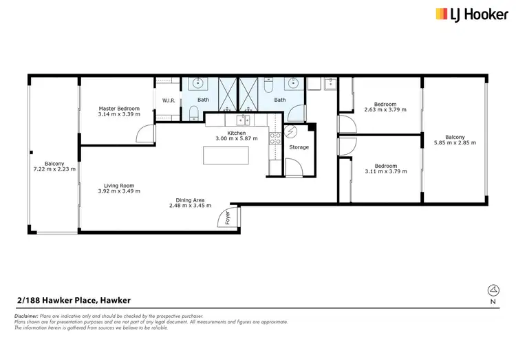 Floorplan of Homely unit listing, 2/188 Hawker Place, Hawker ACT 2614