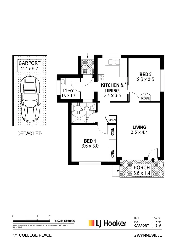 Floorplan of Homely unit listing, 1/1 College Place, Gwynneville NSW 2500