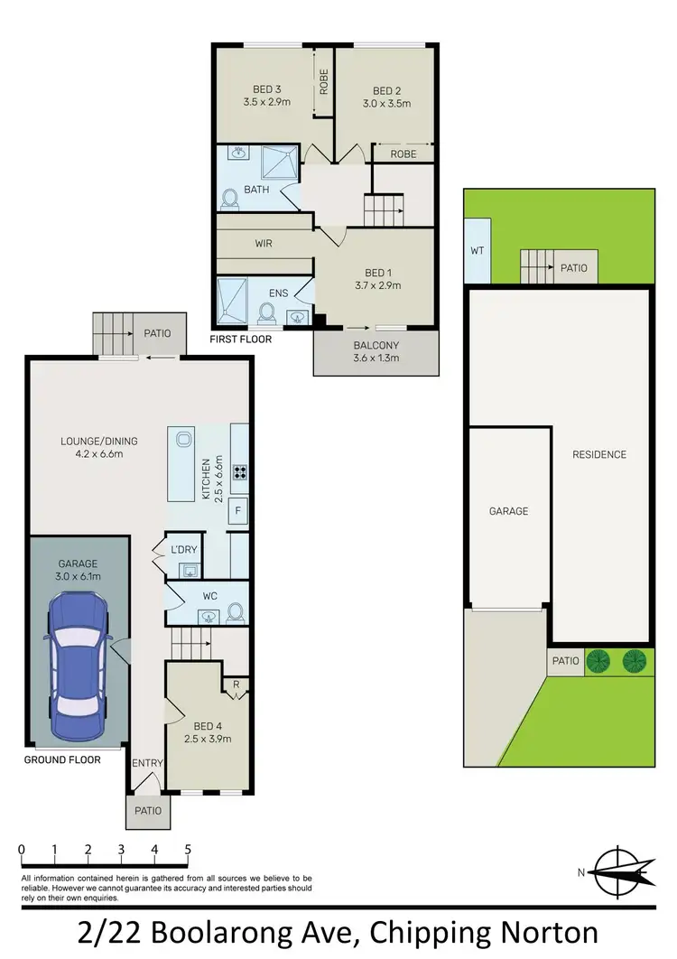 Floorplan of Homely townhouse listing, 2/22 Boolarong Avenue, Chipping Norton NSW 2170