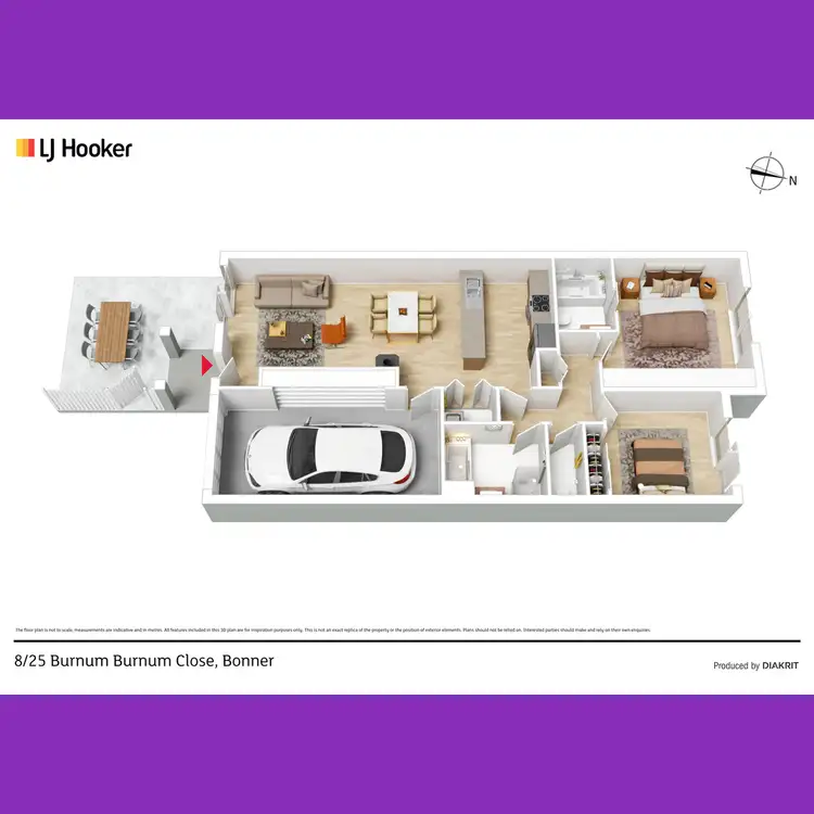 Floorplan of Homely townhouse listing, 8/25 Burnum Burnum Close, Bonner ACT 2914