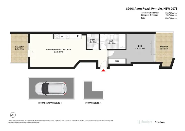 Floorplan of Homely apartment listing, 820/8 Avon Road, Pymble NSW 2073