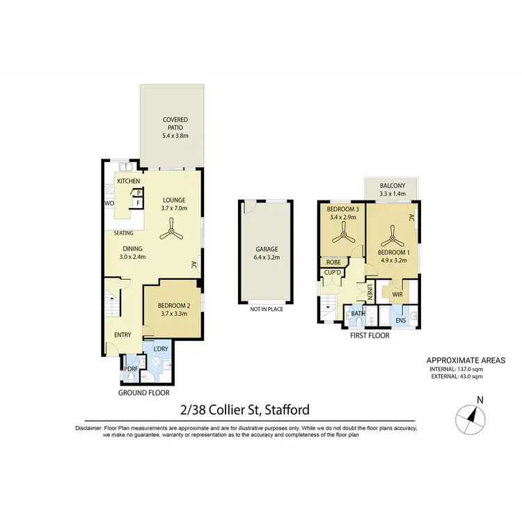 Floorplan of Homely townhouse listing, 2/39 Collier Street, Stafford QLD 4053