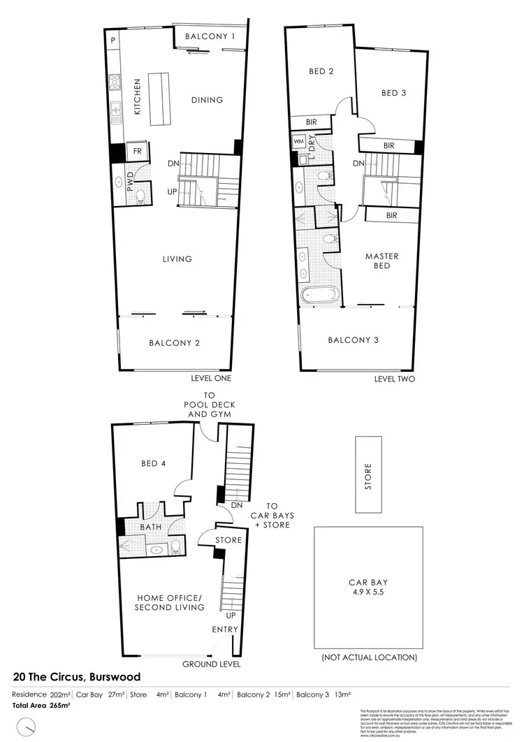 Floorplan of Homely townhouse listing, 20 The Circus, Burswood WA 6100