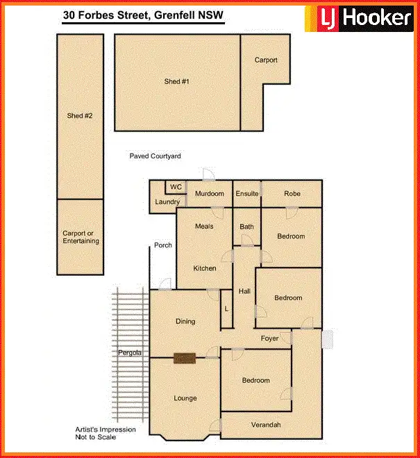 Floorplan of Homely house listing, 30 Forbes Street, Grenfell NSW 2810