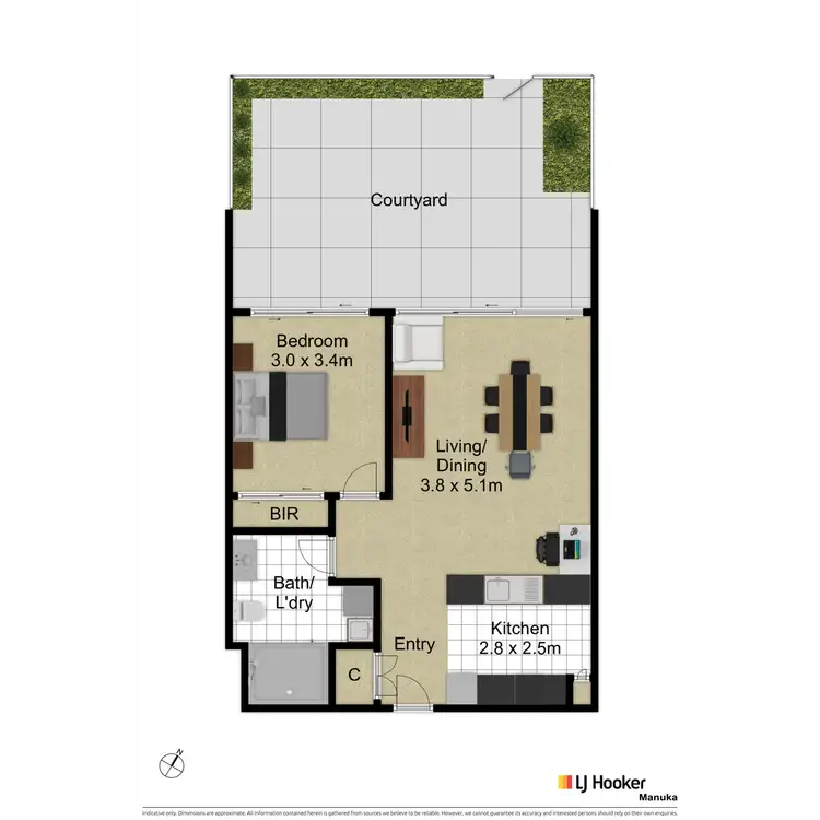 Floorplan of Homely apartment listing, 98/116 Easty Street, Phillip ACT 2606