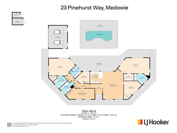 Floorplan of Homely house listing, 23 Pinehurst Way, Medowie NSW 2318