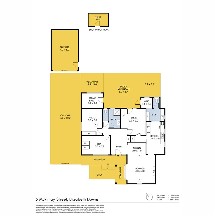 Floorplan of Homely house listing, 5 McKinlay Street, Elizabeth Downs SA 5113