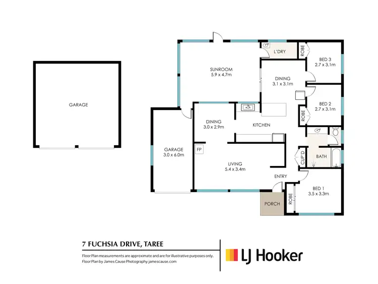 Floorplan of Homely house listing, 7 Fuchsia Drive, Taree NSW 2430