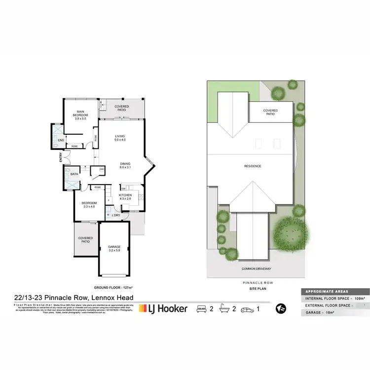 Floorplan of Homely unit listing, 22/13-23 Pinnacle Row, Lennox Head NSW 2478