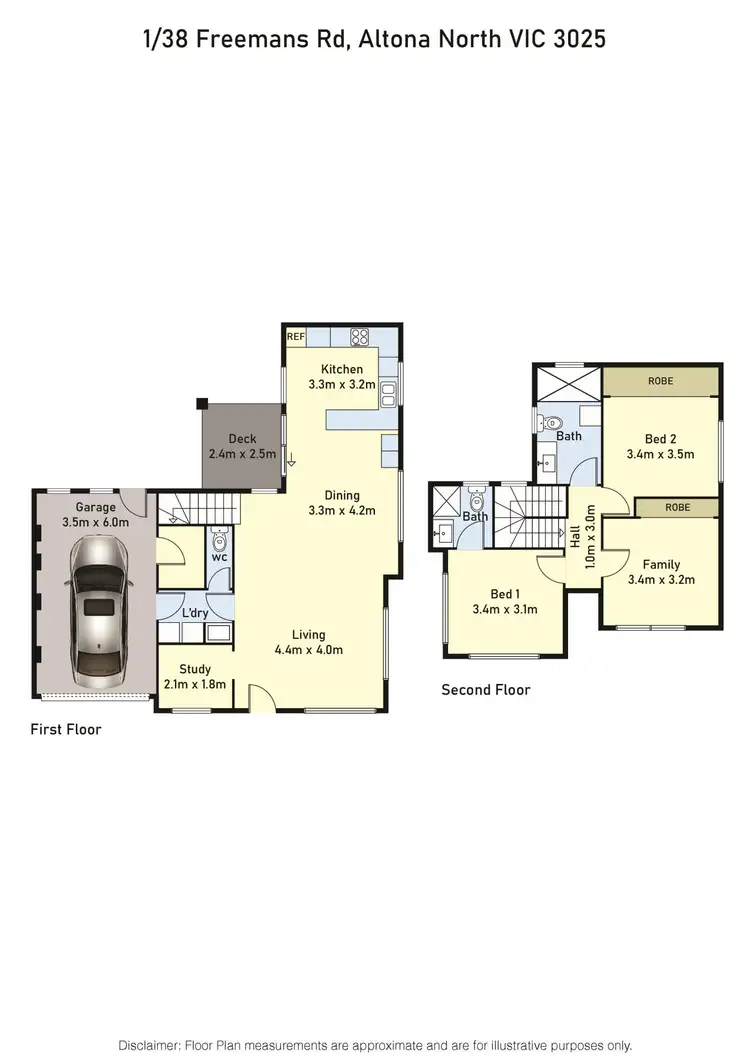 Floorplan of Homely townhouse listing, 1/38 Freemans Road, Altona North VIC 3025