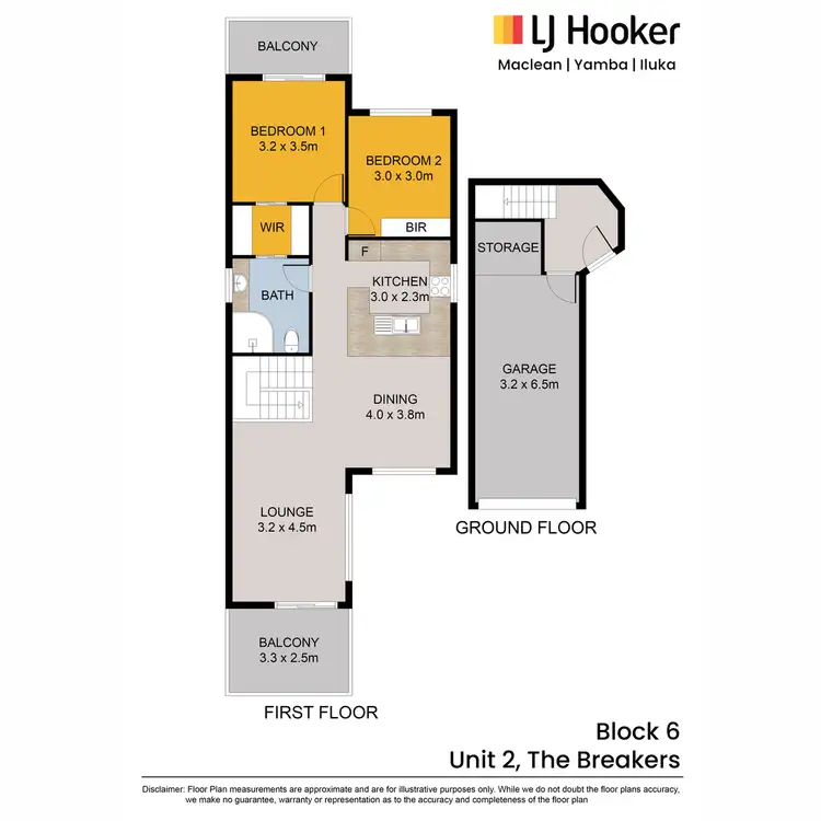 Floorplan of Homely apartment listing, Breakers B 18-19 Pacific Parade, Yamba NSW 2464