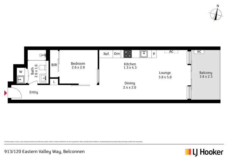 Floorplan of Homely unit listing, 913/120 Eastern Valley Way, Belconnen ACT 2617