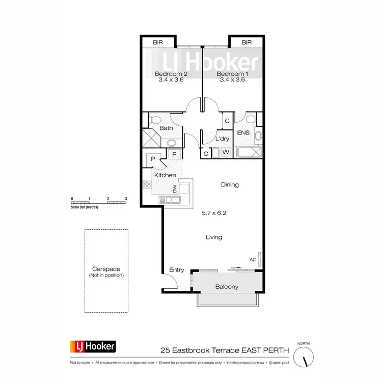Floorplan of Homely apartment listing, 18/25 Eastbrook Terrace, East Perth WA 6004