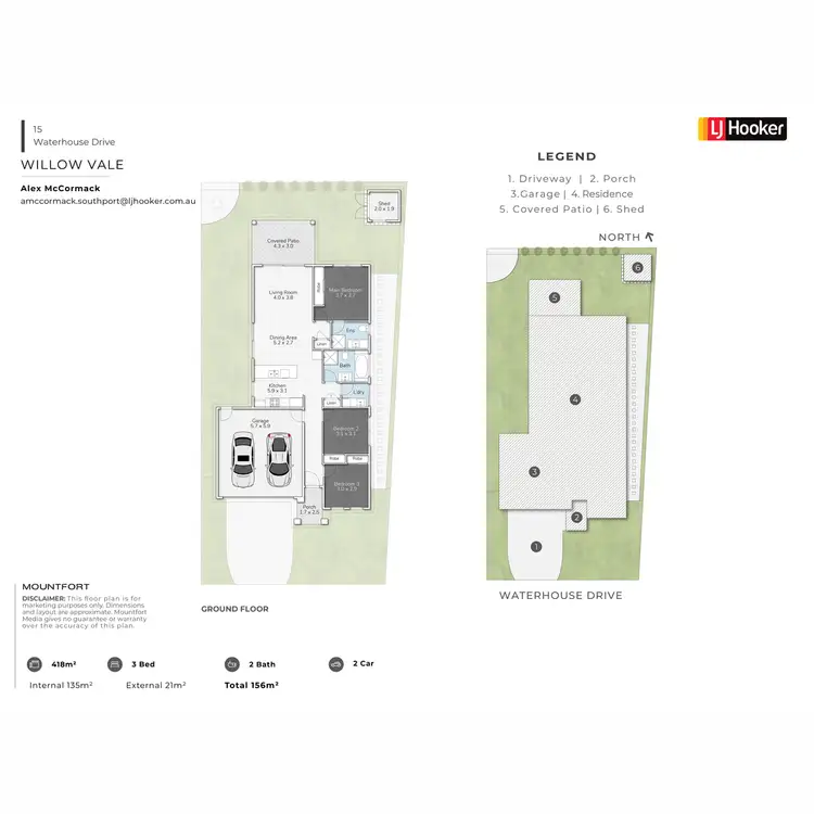Floorplan of Homely house listing, 15 Waterhouse Drive, Willow Vale QLD 4209