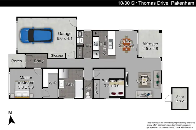 Floorplan of Homely unit listing, 10/30 Sir Thomas Drive, Pakenham VIC 3810