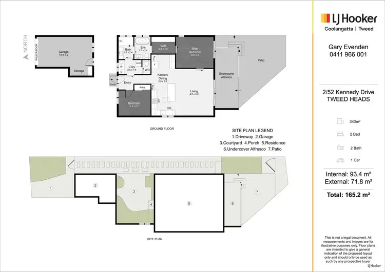 Floorplan of Homely semi-detached listing, 2/52 Kennedy Drive, Tweed Heads NSW 2485
