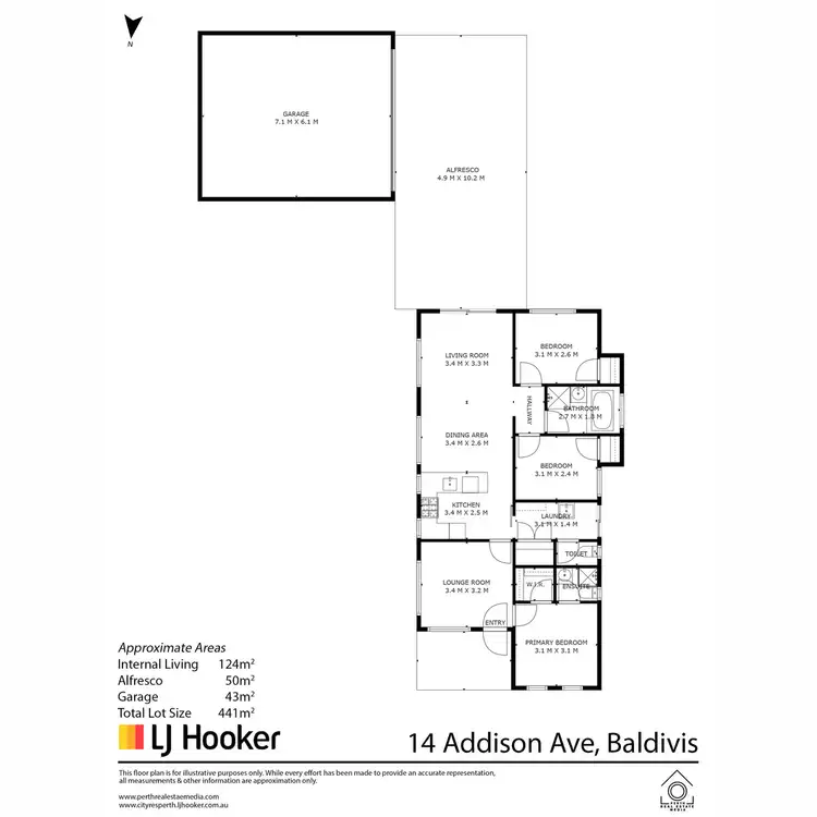Floorplan of Homely house listing, 14 Addison Avenue, Baldivis WA 6171