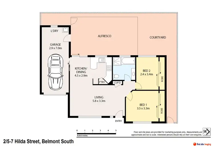 Floorplan of Homely villa listing, 2/5-7 Hilda Street, Belmont South NSW 2280