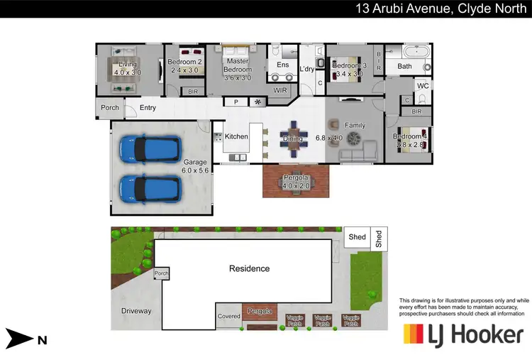 Floorplan of Homely house listing, 13 Arubi Avenue, Clyde North VIC 3978