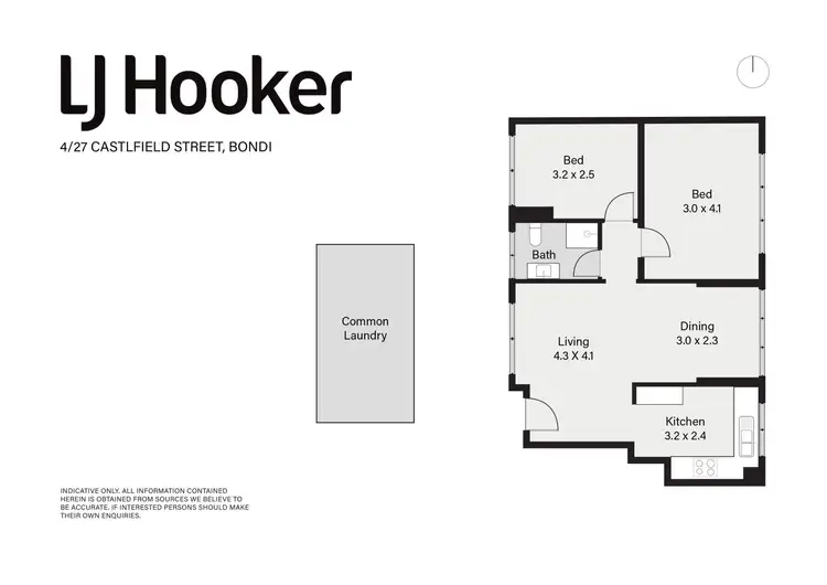 Floorplan of Homely apartment listing, 4/27 Castlefield Street, Bondi NSW 2026