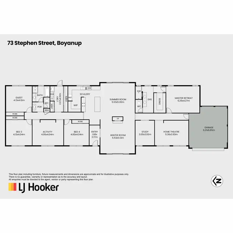 Floorplan of Homely rural property listing, 73 Stephen Street, Boyanup WA 6237