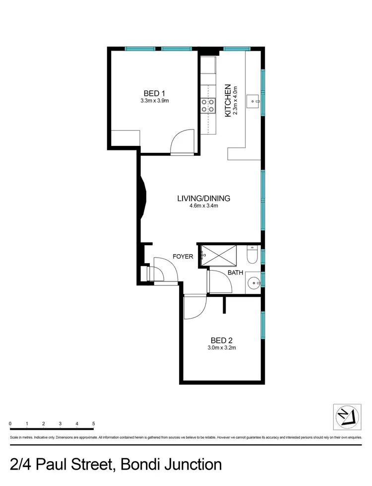 Floorplan of Homely apartment listing, 2/4 Paul Street, Bondi Junction NSW 2022