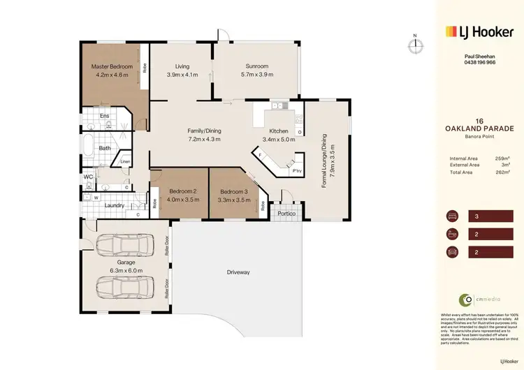 Floorplan of Homely house listing, 16 Oakland Parade, Banora Point NSW 2486