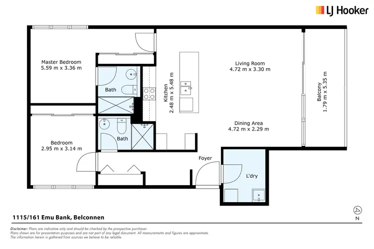 Floorplan of Homely apartment listing, 1115/161 Emu Bank, Belconnen ACT 2617