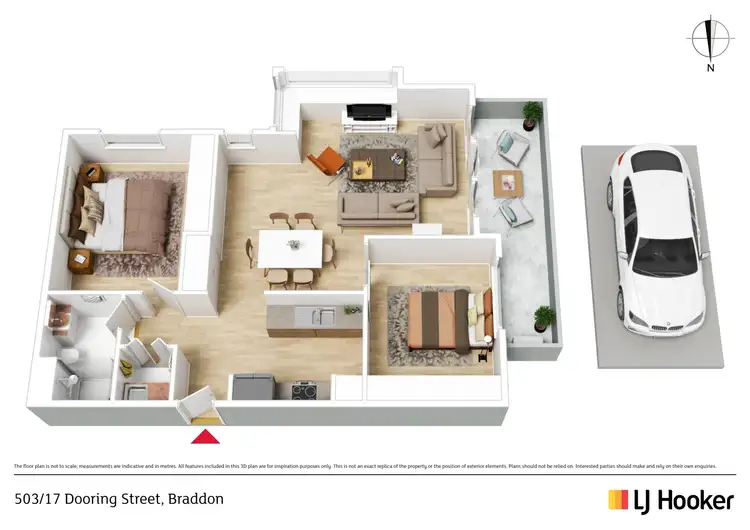 Floorplan of Homely apartment listing, 503/17 Dooring Street, Braddon ACT 2612
