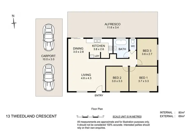 Floorplan of Homely house listing, 13 Tweedland Crescent, Beenleigh QLD 4207