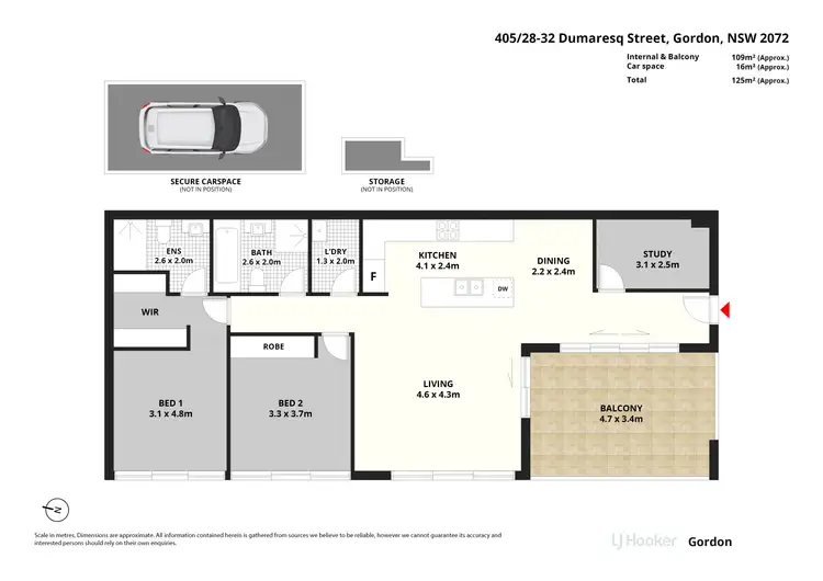 Floorplan of Homely apartment listing, 405/28-32 Dumaresq Street, Gordon NSW 2072