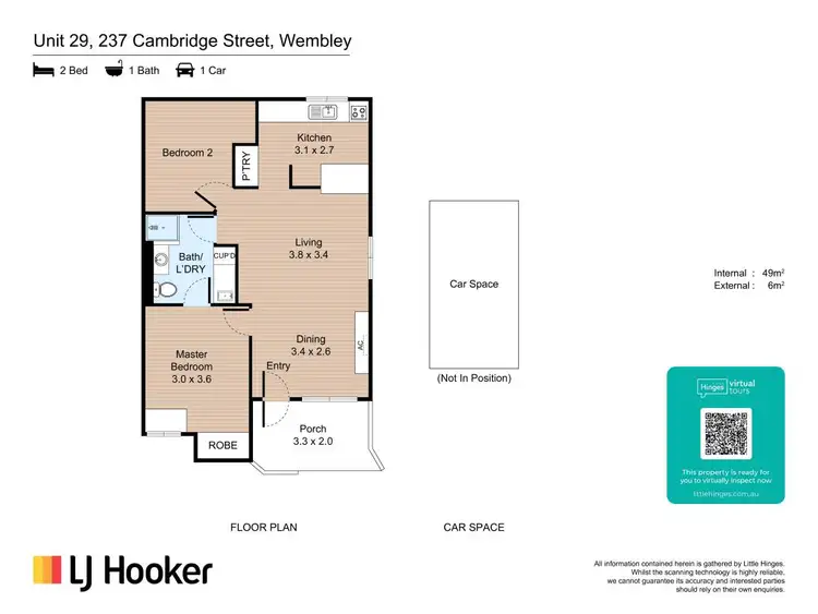 Floorplan of Homely unit listing, 29/237 Cambridge Street, Wembley WA 6014