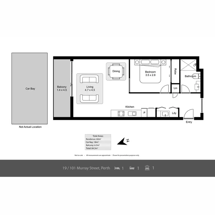 Floorplan of Homely apartment listing, 19/101 Murray Street, Perth WA 6000