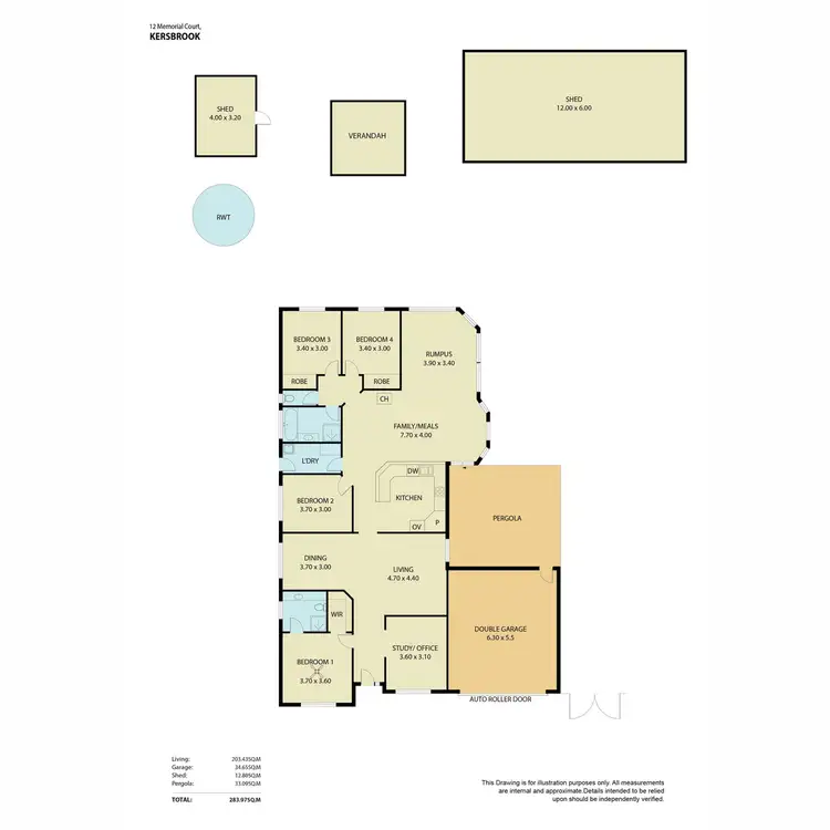 Floorplan of Homely house listing, 12 Memorial Court, Kersbrook SA 5231