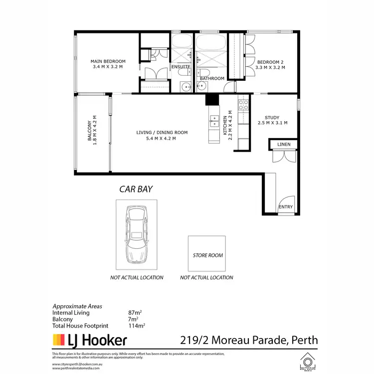 Floorplan of Homely apartment listing, 219/2 Moreau Parade, East Perth WA 6004