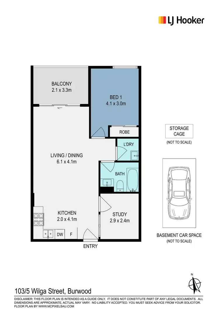 Floorplan of Homely apartment listing, 103/5 Wilga Street, Burwood NSW 2134