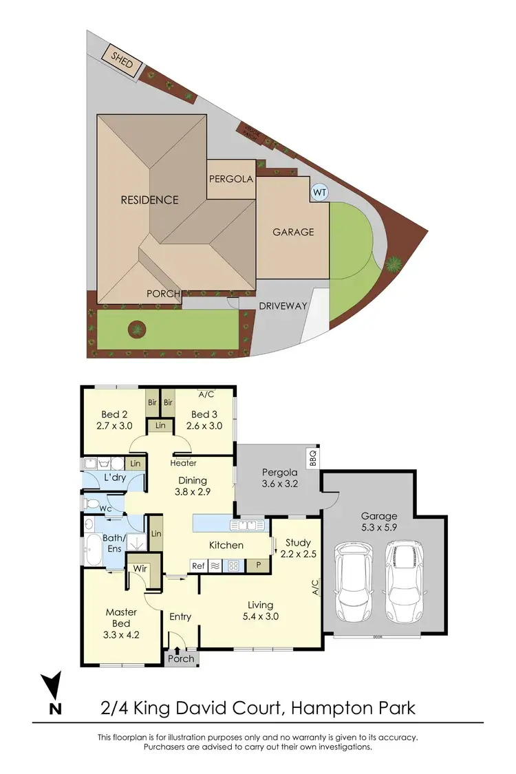 Floorplan of Homely house listing, 2/4 King David Court, Hampton Park VIC 3976