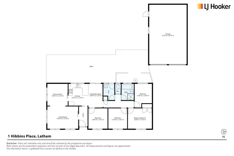 Floorplan of Homely house listing, 1 Hibbins Place, Latham ACT 2615