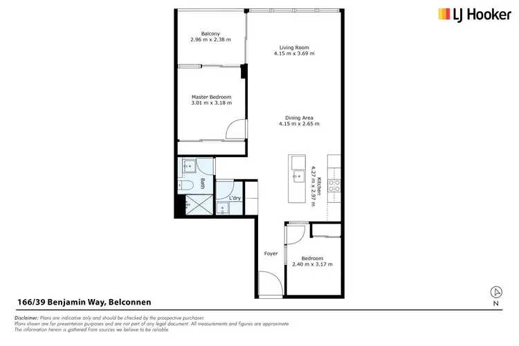 Floorplan of Homely apartment listing, 166/39 Benjamin Way, Belconnen ACT 2617