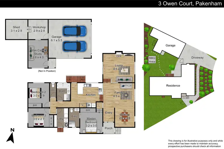 Floorplan of Homely house listing, 3 Owen Court, Pakenham VIC 3810