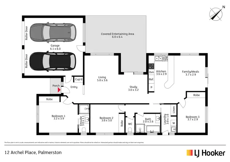 Floorplan of Homely house listing, 12 Archel Place, Palmerston ACT 2913