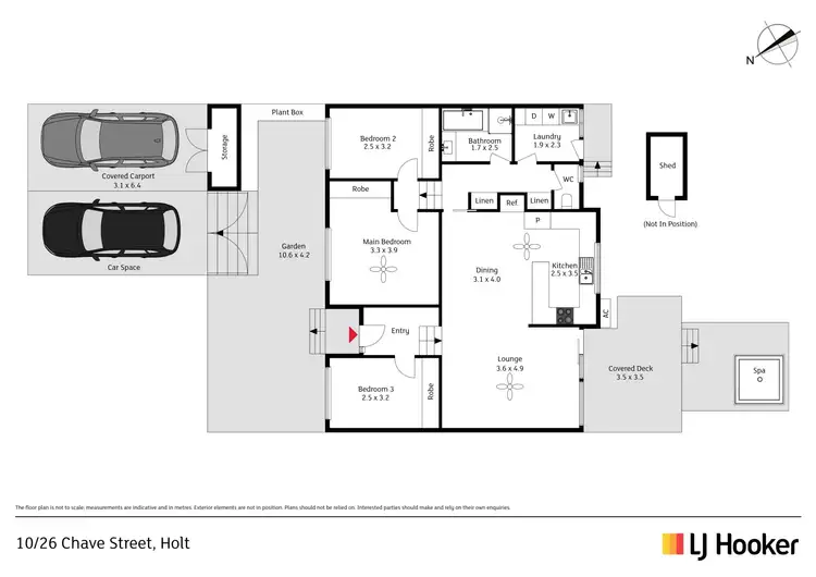 Floorplan of Homely townhouse listing, 10/26 Chave Street, Holt ACT 2615
