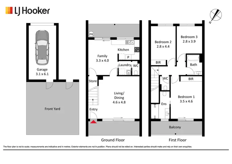 Floorplan of Homely townhouse listing, 23/60 Copland Drive, Evatt ACT 2617