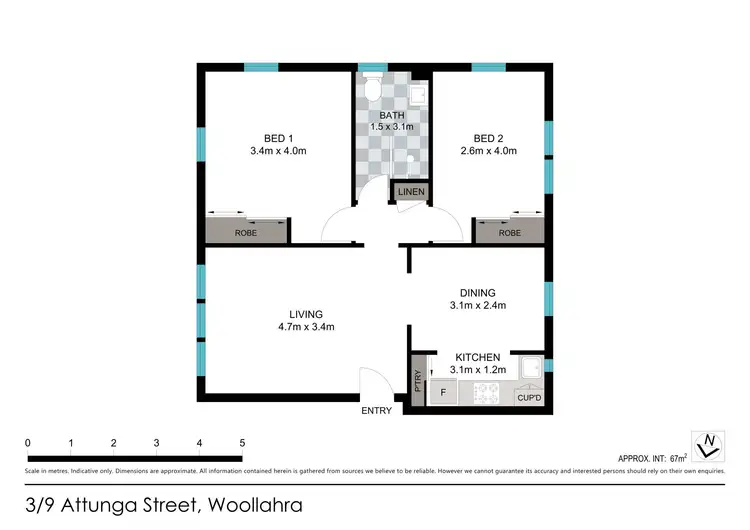 Floorplan of Homely apartment listing, 3/9 Attunga Street, Woollahra NSW 2025