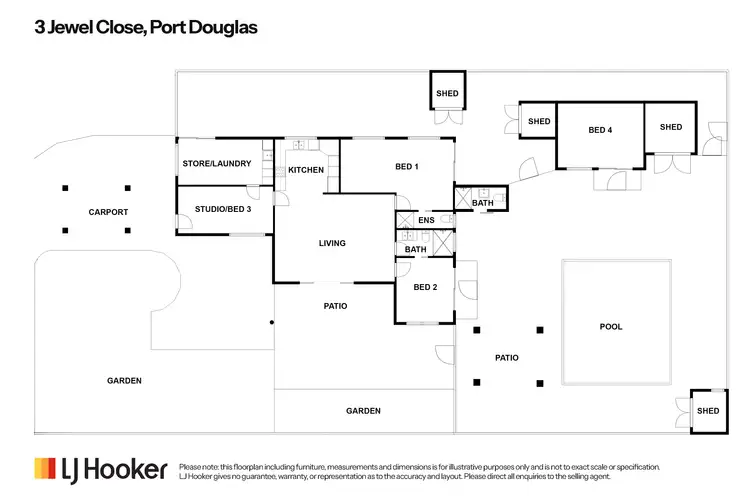 Floorplan of Homely house listing, 3 Jewel Close, Port Douglas QLD 4877