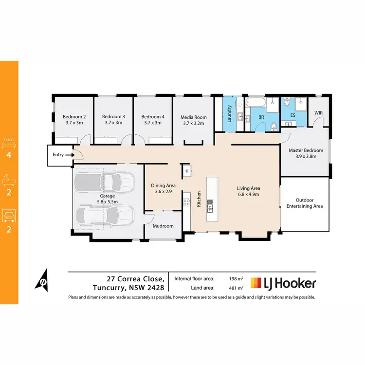 Floorplan of Homely house listing, 27 Correa Close, Tuncurry NSW 2428